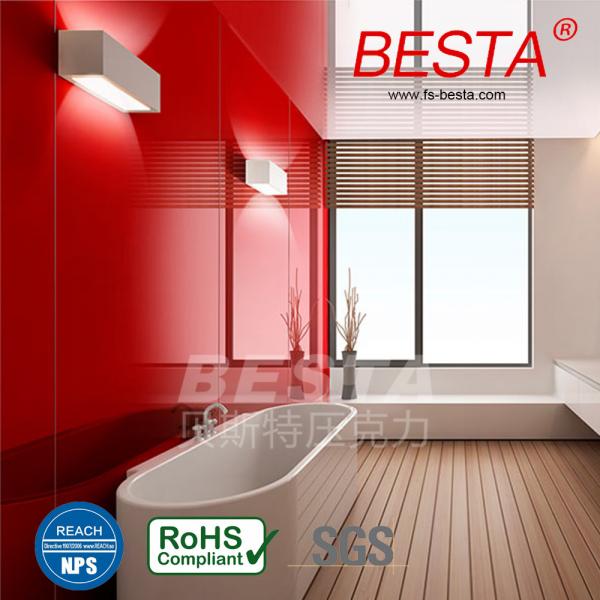 Quality Bathtub Surround High Gloss Acrylic Shower Wall Panels 7mm Acrylic Sheet for sale
