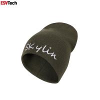 China Knitted Reflective Beanie Cap Running Jacquard Embroidery Head Warmer factory
