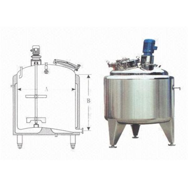 Quality 500 - 2000 Gallon Stainless Steel Tank , Milk Cooling Tank For Beverage Factory for sale