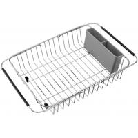China 304 Stainless Steel Kitchen Sink Accessories Pull Out Dish Drying Basket Shelf for sale