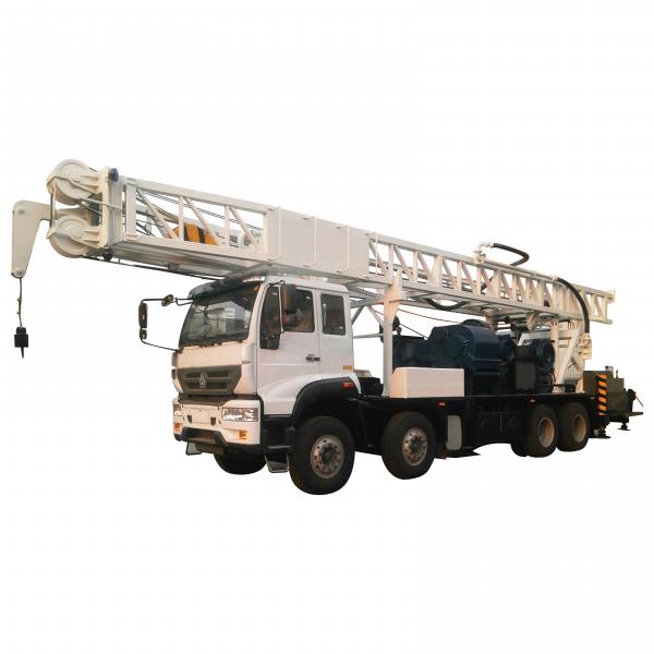 Quality Borehole Water Well Drill Rig 600m Truck Mounted With Mud Pump for sale