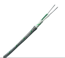 Quality 24 AWG Fiberglass SS Braided Thermocouple Extension / Compensation Wires for sale