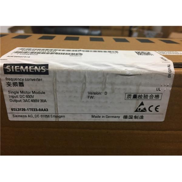 Quality Siemens 6SL3120-1TE23-0AA3 Frequency Inverter For Single Phase Motor SINAMICS for sale