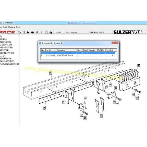 Quality 632424000 Sulzer Rapier Textile Machinery Spare Parts G6100 G6200 G6300 F2001 for sale