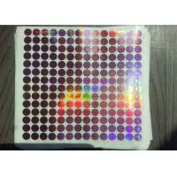 China Gold Security Silvery Anti Counterfeit Label , 3D Hologram Stickers PET Film Material for sale