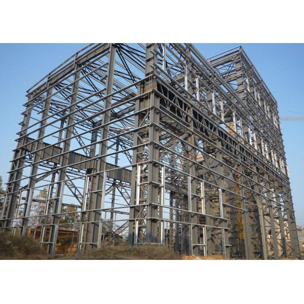 Quality Large Span Heavy Architectural Structural Steel Portal Frame Workshop Plant With Bridge Crane for sale
