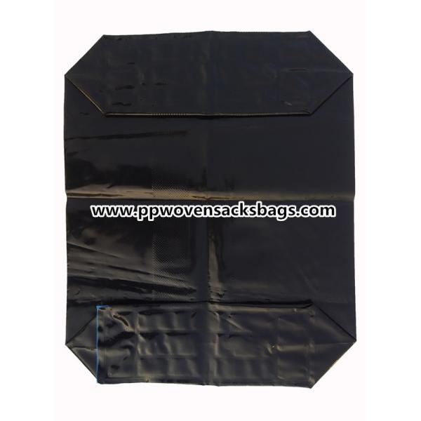 Quality Black PE Plastic Valve Sealed Bags for Packing Activated Carbon / 25kg Valve PE Sacks for sale
