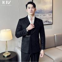 China Custom Logo Men's Leather Suit Jacket in Peaked Style for Casual and Formal Wear factory