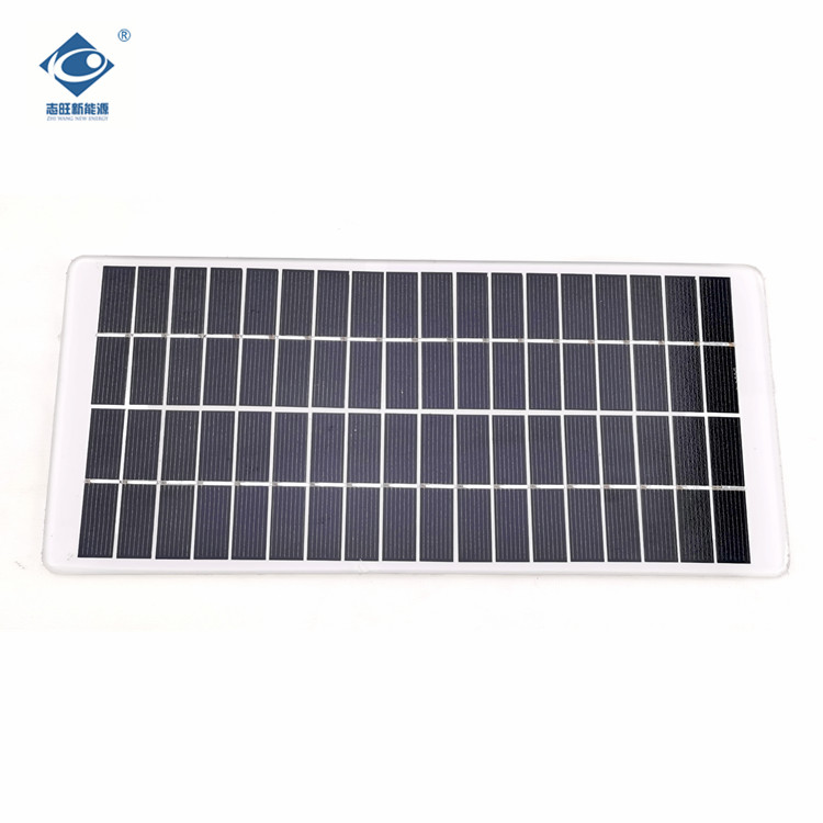 China 5.2W Portable Glass Solar Panel Charger ZW-255155-G Poly Glass Paminated Solar factory