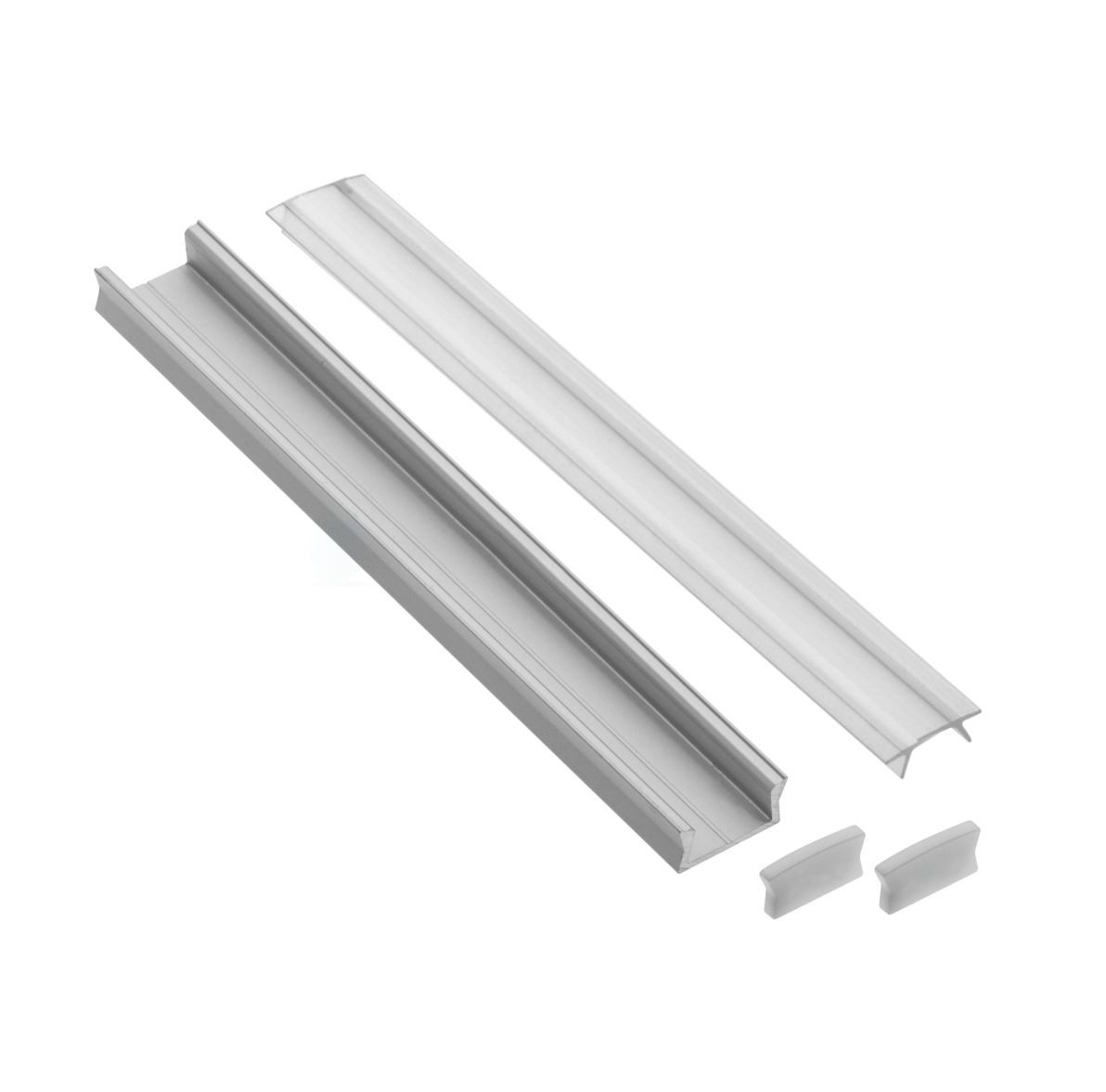 China Extrusion U Channel Strip LED Aluminium Profile 14mm With Light End Caps factory