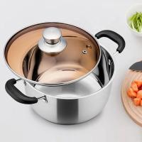 China Direct Selling Restaurant Mirror Polished Cooking Soup Serving Pot Stainless Steel Stock Pot Cooking Pot factory