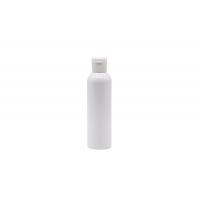 China 180ml Plastic Bottle White Cosmetic Shampoo Bottle With 24mm Disc Top Cap factory