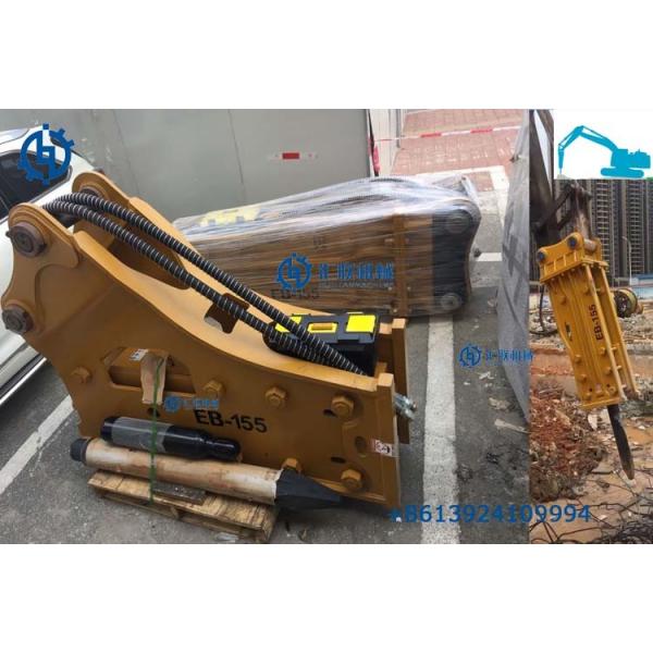 Quality 1 1/4" Hose Diameter Hydraulic Breaker Hammer EB155 Chisel 155mm 2300kgs for sale