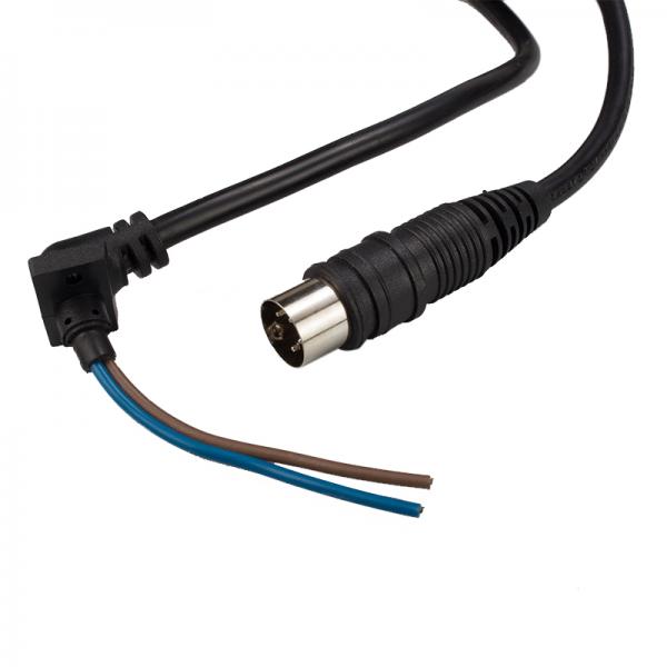 300/300V Din Connector Male 4PIN To 2PIN Cable-Tail Black Motor Cable Power Cord To Power the Medical Equipment