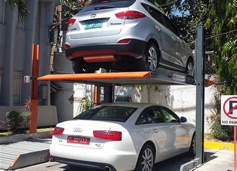 Quality 2300kg Underground Hydraulic Car Parking Lift System Two Level 2 Post Garage for sale