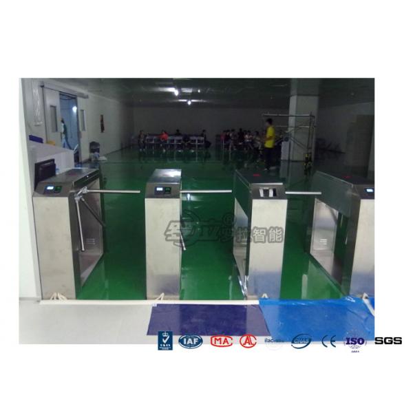 Quality Electric Stainless Steel Access Control Turnstiles , Revolving Tripod Barrier for sale