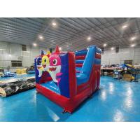 China Fireproof 0.55mm Inflatable Jump House Baby Shark Cartoon Theme Blow Up Bounce House factory