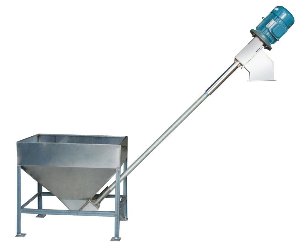 China Screw Auger Conveyor Grain Elevator With Hopper Flour 2.5KW 114mm Auxiliary Equipment factory
