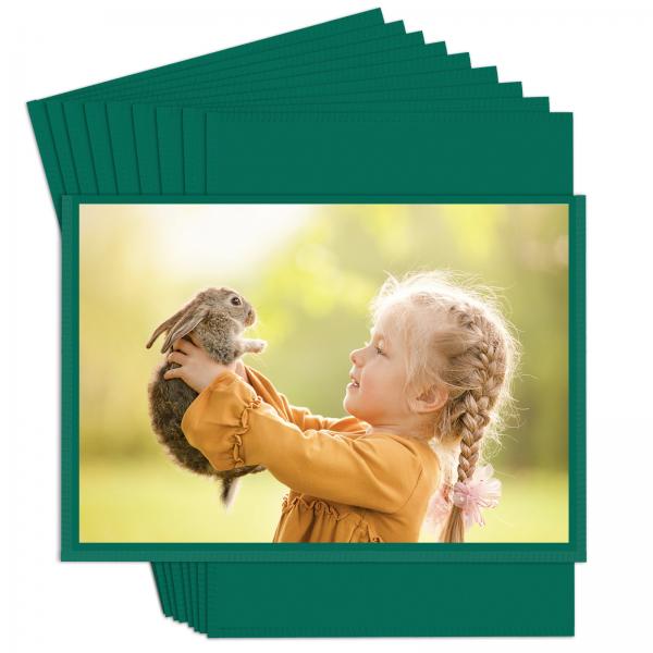 Quality Green Color 4x6 Magnetic Photo Frames Easy To Use Plastic Box Magnets For Picture Anti Stain for sale