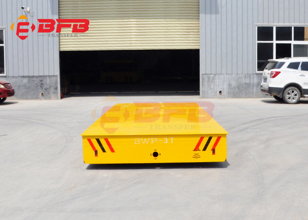 Quality Heavy Load Automated Steerable Battery Powered Trailer With Car Warning Light for sale