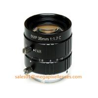 China 2/3&quot; 35mm F1.7 5Megapixel Manual IRIS C Mount Industrial FA Lens, 35mm 5MP Non Distortion Industrial Lens factory