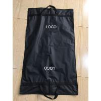 Quality Clips Suit Garment Bag Travel Black Peva Printed Webbing Handles 100*60 cm Size for sale