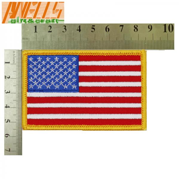 Quality REVERSE American FLAG Embroidered Patch Patriotic USA US Embroidery Patch Brand for sale