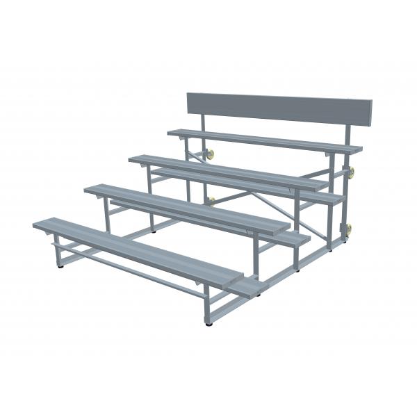 Quality 4 Rows Outdoor Metal Bleachers For School Sports Field OEM ODM for sale