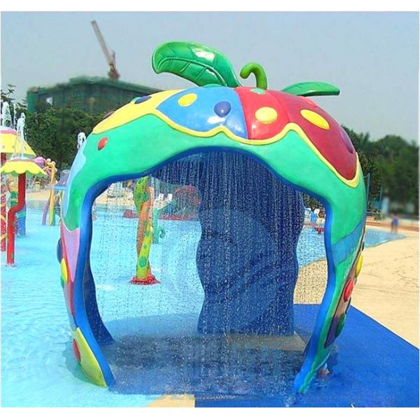 Quality Apple Swimming Pool Fountains And Waterfalls Water House Fiberglass For Kids for sale