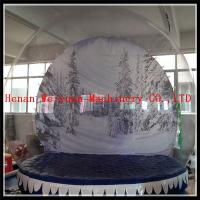 China Advertising Christmas background inflatable snow globe 4M diamater PVC0.8mm material factory