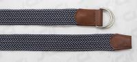 China Antic Silver Steel Buckle Mens Stretch Belts With Mixed Colors 3.5cm Width factory