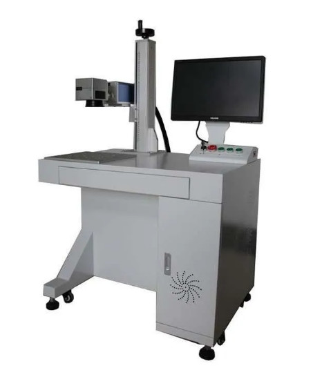 Quality Table Desktop Fiber Laser Marking Machine / Metal Laser Engraver 10W - 100W for sale