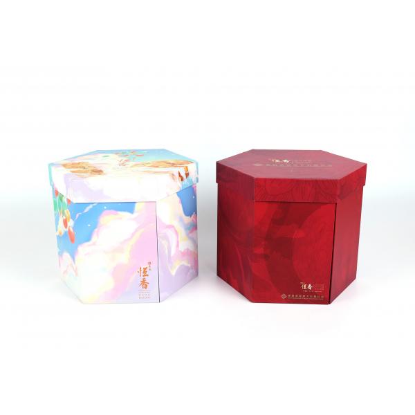 Quality Luxury Hexagon Shape Cardboard Candy Box Cosmetic Jewery Storage Rigid for sale