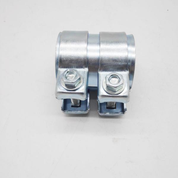 Quality Galvanized Double Band 95mm Stainless Steel Exhaust Clamps for sale