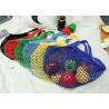 China 6 Colors Cotton Mesh Vegetable Bags Portable For Adult Supermarket Shopping factory