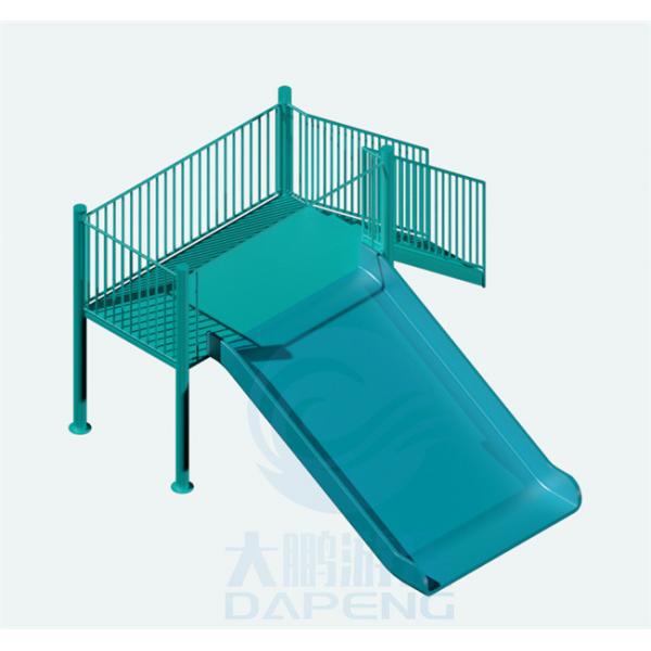 Quality 1.5m High FRP Swimming Pool Water Slide Family Blue Water Slide Anti Rust for sale