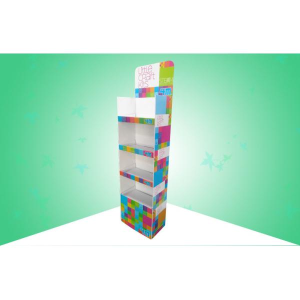 Quality Customized 4 Shelf Cardboard Display Stands Large space For Selling Little Craft for sale
