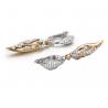 China 18K Yellow Gold White Gold Two Tone Drop Dangle Earrings with Diamonds(GDE026) factory