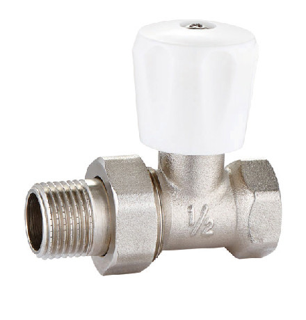 Quality Straight Angled Thermostatic Manual Radiator Valves 1 2'' For Steel Pipe Nickel Plated for sale