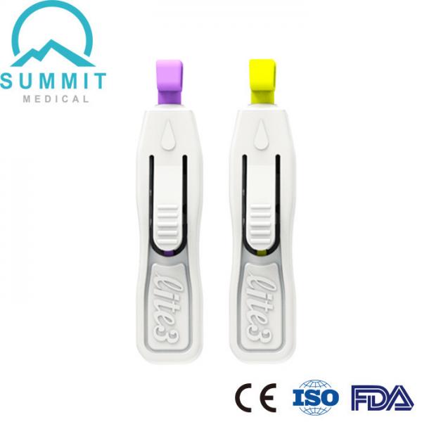 Quality Innovative Quality Button Activated Safety Blood Lancets 26G 28G with 1.8mm for sale