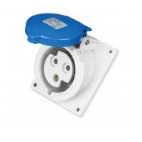 Quality DIN VDE 0623 Industrial Waterproof Plug Socket , IP44 Rainproof 3 Phase Socket for sale