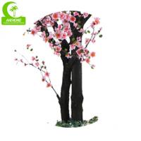 China Fabric 250cm Indoor Cherry Blossom Tree With Nature Wood Trunk for sale