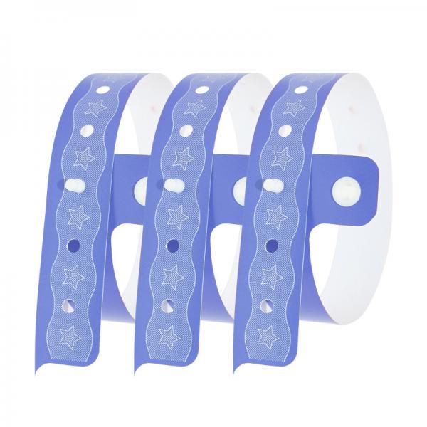 Quality Waterproof Vinyl PVC Wristbands Elastic Comfortable Customized Blue Purple for sale
