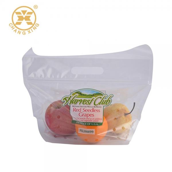Quality EXPE PP Plastic 3kg Dry Fruit Packaging Bags Stand Up Pouch With Zipper Vent Holes for sale