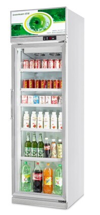 Quality Upright Commercial Beverage Cooler For Cold Drinks / Pepsi Display Fridge With for sale