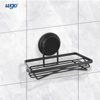 China Bathroom Pendant Suction Cup Soap Holder No Drilling Stainless Steel Shelf factory