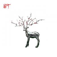 China Indoor Rangifer tarandus Modern Garden Stainless reindeer Steel Metal Sculpture factory
