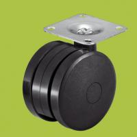 China black PA plastic caster swivel top plate office furniture casters factory