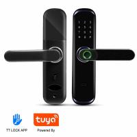Quality Biometric Fingerprint Keypad Keyless Door Lock Smart Home Tuya APP Wifi for sale