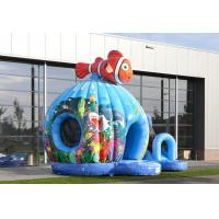 China Seaworld Fish Moonwalk Inflatable Bouncer With Slide , 8 People Capacity factory
